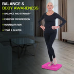 ProsourceFit Exercise Balance Pad, Non-Slip Cushioned Foam Mat & Knee Pad for Fitness and Stability Training, Yoga, Physical Therapy - color: Pink, size: L - (15.5" x 12.75")