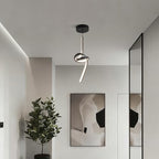 ADISUN Modern LED Pendant Light, Spiral Pendant Lights Kitchen Island, 4500K Neutral Light, Adjustable Height, Pendant Light Fixtures for Living Room Bedroom Hanging Light(Black) - color: Black-Neutral