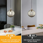 Modern Smoke Grey Glass Pendant Light, Kitchen Island Lighting 2-Pack Globe Pendant Light Fixtures Century Kitchen Island Pendant Lighting for Bedroom Living Dining Room Light Fixture (Without Bulb) - color: BW-Smoky Gray-1 Light-2PC