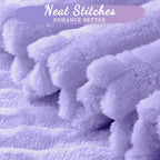 Buryeah 12 Pcs Flannel Throw Blanket Bulk 50 x 60 in Sleepover Blanket Outdoor Wedding Throw Lightweight, Oeko-tex Standard 100 Certified for Sofa Homeless Gifts (Purple Series) - color: Purple Series