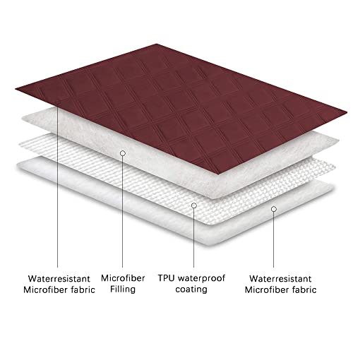Ameritex Waterproof Dog Bed Cover Pet Blanket with Anti-Slip Back for Furniture Bed Couch Sofa - color: Burgundy, size: 30x60 Inch (Pack of 1)
