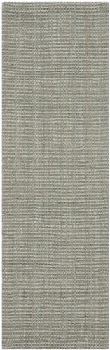 SAFAVIEH Natural Fiber Collection Runner Rug - 2'3" x 7', Green & Grey, Handmade Farmhouse Jute, Ideal for High Traffic Areas in Living Room, Bedroom (NF730B) - color: Green/Grey, size: 2'3" x 7' (Runner)