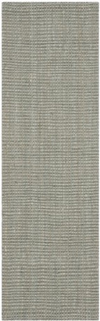 SAFAVIEH Natural Fiber Collection Runner Rug - 2'3" x 7', Green & Grey, Handmade Farmhouse Jute, Ideal for High Traffic Areas in Living Room, Bedroom (NF730B) - color: Green/Grey, size: 2'3" x 7' (Runner)