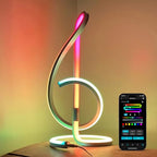 Lepro TB2 AI Smart Table Lamp, RGB+IC Addressable LED Lamps Alexa Google Home Enable, APP Control DIY Color Changing Modern Spiral Lamp, Music Sync, AI Generated Lighting LLM, 2.4 GHz WiFi/Bluetooth - style: Treble Clef