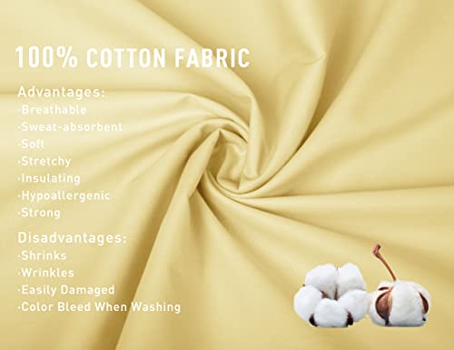 Sunflower Queen Pillowcases Set of 2, 100% Cotton Queen Size Pillow Cases 2, 20×30 inches Honeyed Straw, Soft and Breathable - color: Honeyed Straw, size: Queen (20"x30")