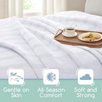 Vellux 100% Cotton Blanket, King, 108x90, White | Soft, Breathable Knit, Lightweight, All Season, Machine Washable, Oeko-Tex Certified, Hotel Quality - color: White, size: King