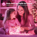 Brightown Valentine's Day 12 Pack Pink Led Fairy Lights Battery Operated String Lights Waterproof Silver Wire 7 Feet 20 Led Firefly Starry Moon Lights for DIY Wedding Party Bedroom - color: Pink, size: 12 Pack