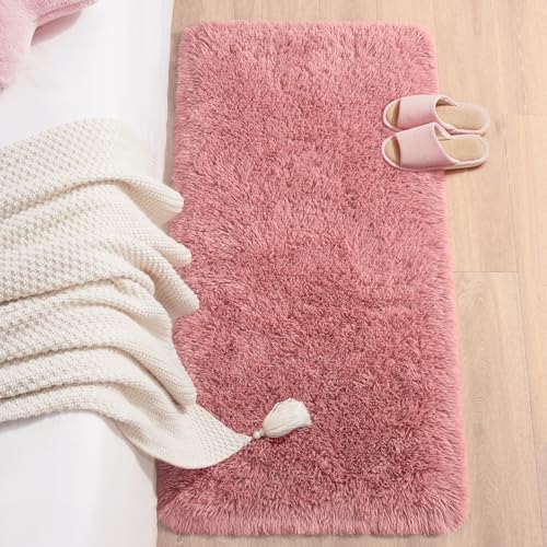 Chicrug Soft Runner Rug for Bedroom Living Room Plush Fluffy Rug 2x4 Feet, Shag Furry Runner Carpet Non Shedding for Nursery Children Kids Girls Room Home Decorative, Blush - color: Blush, size: 2' x 4' (Runner)