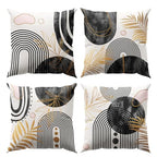 Black and Pink Throw Pillows Boho Pillow Covers 22x22 Tropical Leaf Pillows Mid Century Modern Couch Pillows for Living Room Set of 4 Geometric Bohemian Couch Covers - color: Blackboho, size: 22" x 22" (Pack of 4)