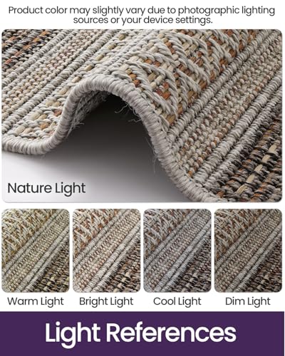 DEXI Dirt Trapper Door Mat, 31x60 Washable Doormat, Dirt Resistant and Absorbent, Easy Clean Low-Profile Floor Rugs for Entryway, Front Door, and Inside Entrance, Striped Brown - color: Striped Brown, size: 2'7" X 5' (Rectangular)