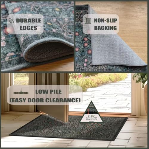 8x10 Rugs for Living Room Washable Green Area Rug Rugs for Bedroom - color: Green, size: 8' x 10' (Oblong)