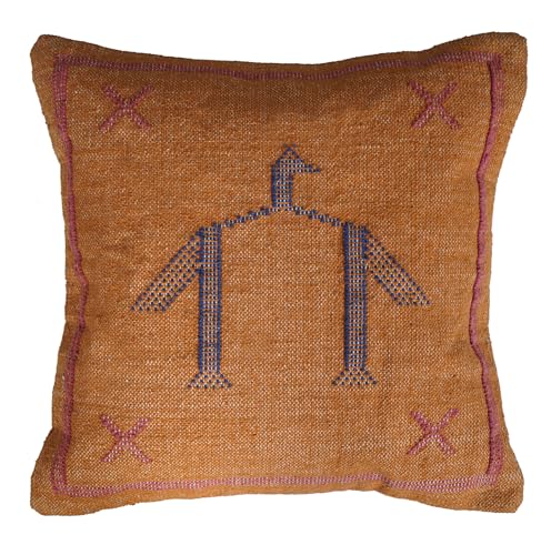 Indian Cotton Cushion Cover Sabra Kilim Pillow Cover Designer Decorative Sofa 18x18 Inche Handwoven Cushion Case for Farmhouse Home Decor Spring Decorative Pillow (Pattern 24) - color: Pattern 24