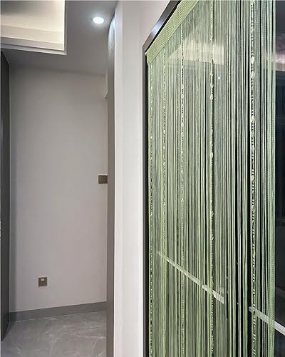 ave split 100cmX200cm Decorative Door String Curtain Beads Wall Panel Fringe Window Room Divider Blind for Coffee House Restaurant Parts Door Divider Beads Tassel Screen Decoration (Fruit green25£© - color: Fruit Green