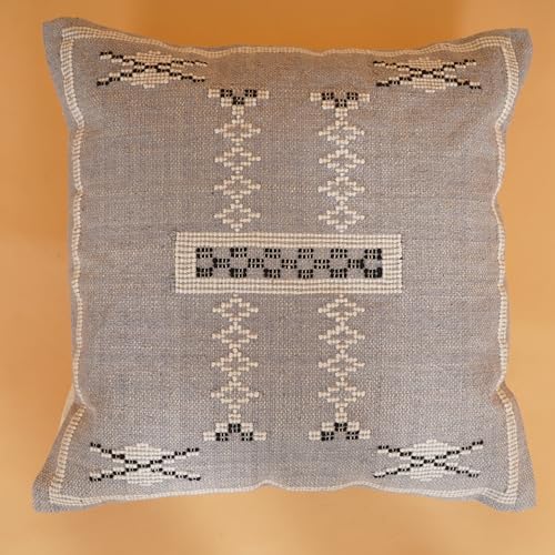 Indian Cotton Cushion Cover Sabra Kilim Pillow Cover Designer Decorative Sofa 18x18 Inche Handwoven Cushion Case for Farmhouse Home Decor Spring Decorative Pillow (Pattern 11) - color: Pattern 11