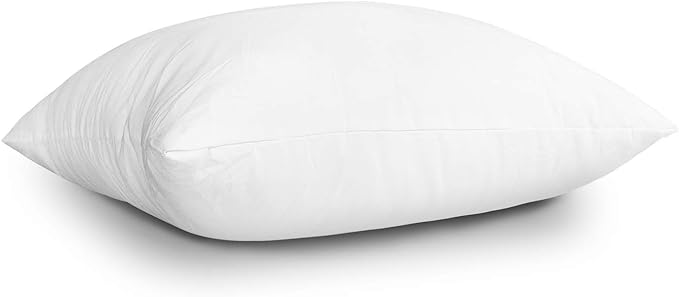 EDOW Throw Pillow Inserts, Set of 2 Lightweight Down Alternative Polyester Pillow, Couch Cushion, Sham Stuffer, Machine Washable. (White, 28x28)