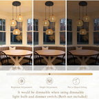 3-Light Mini Hemp Rope Woven Pendant Light Kitchen Island,3 Dome Hand Woven Boho Rattan Chandelier Farmhouse Wicker Ceiling Light,rustic Light Fixture For Living Room Hallway Dining Room(Bulb Incl. - color: 11.8" Natural 3-Light