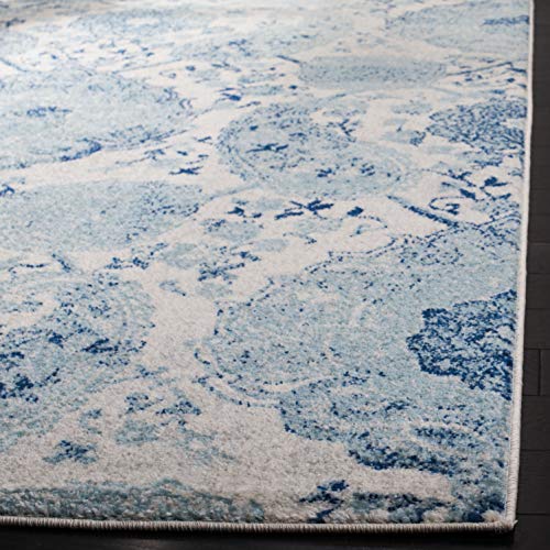 SAFAVIEH Madison Collection Runner Rug - 2'3" x 10', Cream & Turquoise, Boho Chic Glam Paisley Design, Non-Shedding & Easy Care, Ideal for High Traffic Areas in Living Room, Bedroom (MAD600E) - color: Cream/Turquoise, size: 2'3" x 10' (Runner)