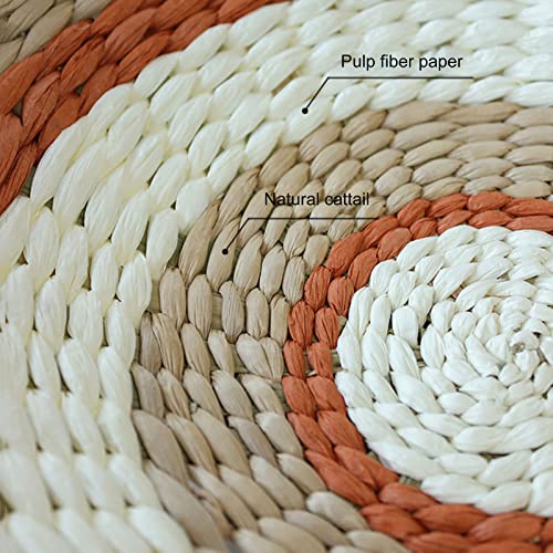 Ochine Woven Wall Basket Set Hanging Seagrass Baskets Boho Wall Basket Decor Wall Hanging Baskets Wicker Rattan Wall Decor Decorative Handmade Round Woven Wall Sculptures for Living Room Bedroom - color: D, size: 25CM
