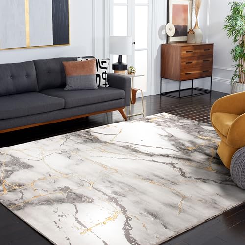 SAFAVIEH Craft Collection Accent Rug - 2' x 3', Grey & Gold, Contemporary Design, Stain Resistant, Ideal for High Traffic Areas in Hallway, Bathroom & Home Office (CFT877F-2) - color: Grey/Gold, size: 2' x 3' (Rectangular)