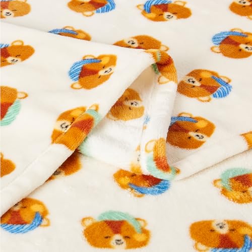 Amazon Basics Kids Fleece Blanket, Ultra-Soft Lightweight Throw for Children, Woodland Bears, 50 x 60 Inches - color: Woodland Bears, size: 50 x 60 inches