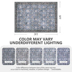 5x7 Area Rugs, Soft Non Slip Low Pile Washable Rug, Boho Modern Rug for Living Room, Bedroom, Dining Room, Blue - color: Blue, size: 5' x 7' (Rectangular)