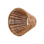 Aspen Creative 51003 Empire Clip-On Chandelier Lamp Shade, Natural Rattan, 3" Top x 6" Bottom x 5" Slant Height - color: Natural - 6"