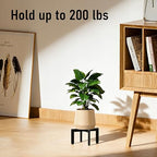Plant Stand Indoor, Heavy Duty Metal Cross Shape Flower Pot Holder with Adjustable Feet for Uneven Floor, Easy Assembly, Suitable for 4" - 10" pots, Black - size: 1 Pack - Small