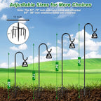 ANIDEER 60" Shepherds Hooks for Outdoor, Heavy Duty Bird Feeder Pole for Hummingbird Feeder, Hanging Lantern, Shepherds Hook for Bird Feeders for Outside with 7 Prongs Base,1 Pack - size: 60 Inch, style: 1 Pack