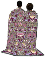 Pure Country Weavers William Morris Lodden Dianthus Blanket - Arts & Crafts - Gift Tapestry Throw Woven from Cotton - Made in the USA (72x54) - color: Dianthus, size: Large