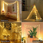 Yummuely Star String Lights 10Ft 20 LED Fairy Lights Battery Operated Waterproof Indoor Outdoor Twinkle Christmas Lights for Bedroom Party Wedding Xmas Tree Decoration (Warm White) - size: Star Lights