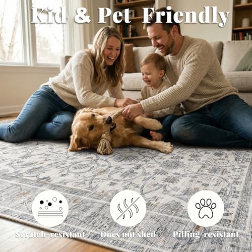 Machine Washable Entryway Small Area Rugs: Soft Non-Slip Low Pile Door Mat Indoor Entrance 2x3 ThrowRug for High-Traffic Areas Kitchen, Hallway, Farmhouse Decor - color: Beige/Grey/Multi, size: 2'x3'