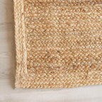 HOMEMONDE Solid Braided 8'x10' Jute Area Rug Natural - Eco Friendly Premium Fiber - Durable and Reversible Handwoven Farmhouse Rugs for Living Room, Hallway, Bedroom, Dinning Room, Kitchen, Office - size: 8' x 10' (Rectangular)