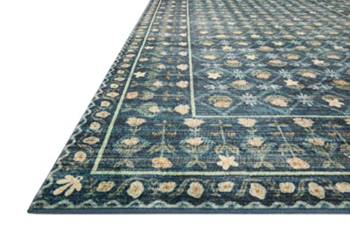 Loloi Rifle Paper Co. Eden Collection EDE-03 Lattice Indigo 2'-6" x 9'-6" Runner Rug feat. CloudPile™ - color: Lattice Indigo, size: 2'6" x 9'6" (Rectangular)