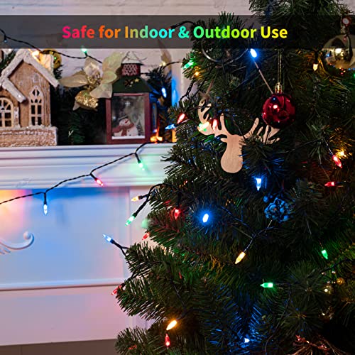 Battery Operated Christmas Lights 2 Pack 18 Feet 50 LED Clear Mini String Lights with 8 Modes Waterproof Tree Lights for Xmas Outdoor Indoor Holiday Party Garden Decor, Multicolor - color: Multicolor, size: 50 LEDs x 2 Pack