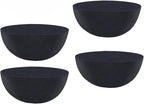 Non-Woven Fabric Plant Grow Bags Replacement Coco Liner Window Basket,Trough Shaped Wall and Deck Mount Planters,Round Hanging Basket (5-Pack, 16)