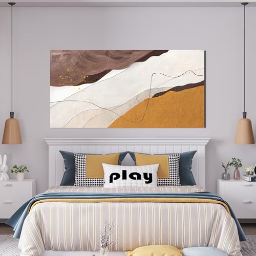 Canvas Wall Art Decor Abstract Canvas Art Wall Decor Abstract White Wall Art Prints Modern Minimalist Wall Art Decorations Brown Artwork for Walls Bedroom Office Kitchen Wall Decor 20" X 40" - color: XY-V, size: 40"L x 20"W