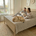 Bed Blanket, Queen Size (79 x 90 Inch), Cotton-Rich Blend, Soft Textured Woven Coverlet, Easycare, Lightweight & Breathable Bed Layering, All Season Bedding, Mocha Brown - color: Mocha Brown, size: Queen