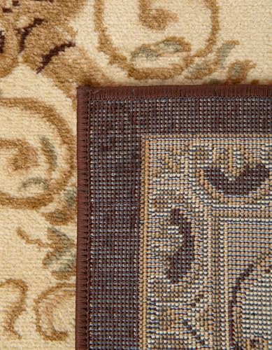 Unique Loom Versailles Collection Area Rug - Henry (2' x 6' 1" Runner Brown/Cream) - color: Brown/Cream, size: 2'2" x 6'1" (Runner)