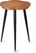 Plant Stand Indoor, Wood Plant Table Plant Holder with Raised Design,Heavy Duty Metal Flower Pot Stand, Mid Century Modern Home Decor Small Side End Table（Clr.1-Flower 16" H）