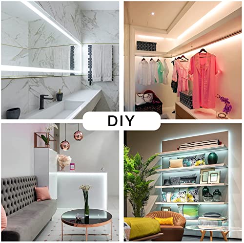 DAYBETTER White LED Strip Light, 20 ft Dimmable Bright Rope Lighting, 6500K 24V Strips, 360 LEDs 2835 Tape Lights for Bedroom, Kitchen, Mirror, Home Decoration(1 Roll) - color: Daylight White, size: 20FT