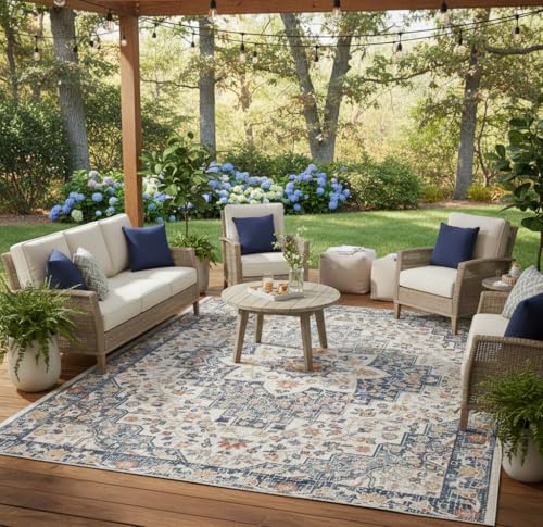 Oriental Distressed Beige Blue 2x3 Boho Rug for Living Room Bedroom Diningroom Playroom Large Washabel Area Rugs Rustic Non Slip Thin Office Kitchen Indoor Outdoor Carpet Mat - color: E, size: 2x3ft