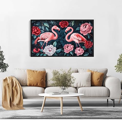 Flamingos William Morris Wall Art Poster Prints, Vintage Flowers Tapestry, Floral Decor for Living Room, Bedroom, Office, Bathroom AA12 (Flamingos, 24 x 48 inches (1 Panel), Unframed) - color: Flamingos, size: 24 x 48 inches (1 Panel)