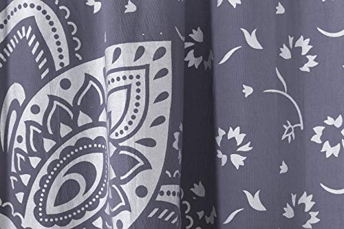 Popular Handicrafts Indian Hippie Bohemian Beautiful Ombre Color Mandala Curtain Panels Grey Silver - color: Grey Silver, size: 38"W x 83"L (Pack of 2)