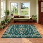 Unirea 3x5 Dark Blue Bedroom Entryway Kitchen Area Rug, Washable Non Slip Boho Insect Rug for Living Room, Bathroom, Home Office, Kids Room, Laundry Room, Soft Low Pile Insect Bug Rugs, Thin Carpet - color: Dark Blue, size: 3'x5'