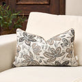 Yangest Flower Pillow Cover 12 x 20 Inches, Nature Chenille Rectangle Throw Pillow Cover Soft Luxury Neutral Accent Couch Pillow Cover for Living Room Bedroom, Off White - color: Off White, size: 20" x 12" (Pack of 1)