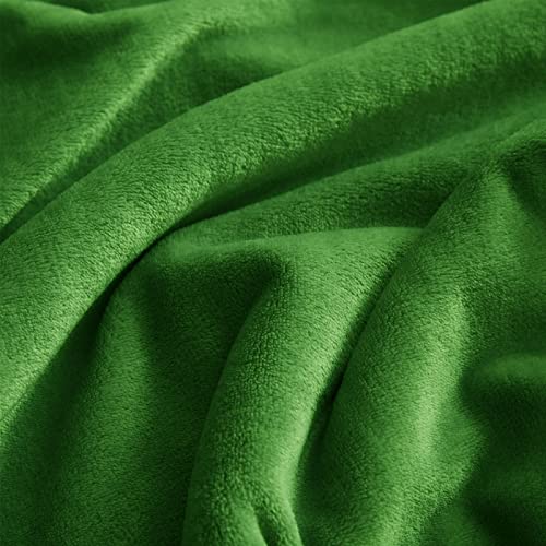 KMUSET Fleece Blanket Throw Size Emerald Lightweight Super Soft Cozy Luxury Bed Blanket Microfiber - color: Emerald, size: Throw(50"x60")
