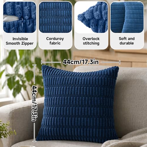 Chunky Knit Pillow Covers for Couch, Textured Cushion Cases for Sofa and Bed, Decorative Pillow Covers - color: Blue Corn Kernels Pillowcase