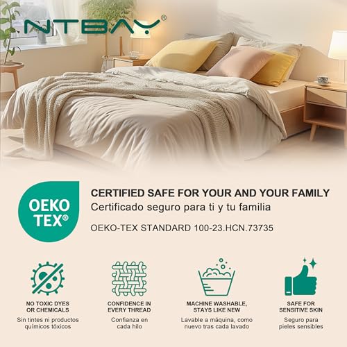 NTBAY 100% Pure Cotton Cable Knit Throw Blanket, Super Soft Warm 51x67 Knitted Throw Blanket for Couch, Sofa, Chair, Bed - Extra Cozy, Machine Washable, Comfortable Home Decor, Dark Green - color: Dark Green, size: Throw(51"x67")