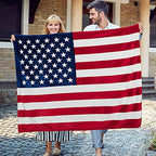 PAVILIA Patriotic Blanket - American National Flag Throw Blanket for Sofa Couch Bed, Soft Microfiber Fleece Reversible, USA Military Veteran July 4th Gift - 50 x 60 Inches - color: American Flag, size: 50 x 60 Inches - Throw