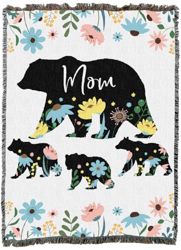 Pure Country Weavers Mom and Cubs Blanket - Gift Tapestry Throw Woven from Cotton - Made in The USA (60X80) - color: Mom and Cubs, size: 60x80